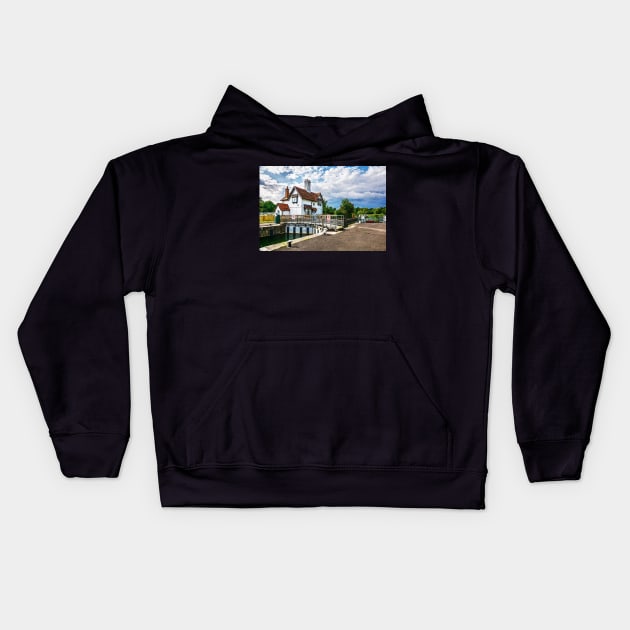 The Lock Keeper's Cottage At Goring Kids Hoodie by IanWL